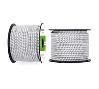 Abma Cord Tendeur Élastique 5mm 30M Corde Elastique Corde en Caoutchouc - Blanc&Noir