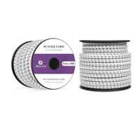 Abma Cord Tendeur Élastique 6mm 10M Corde Elastique Corde en Caoutchouc - Blanc&Noir