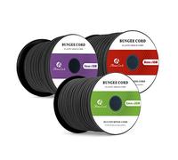 Abma Cord Tendeur Élastique 6mm 10M Corde Elastique Corde en Caoutchouc - Noir
