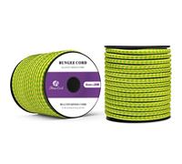 Abma Cord Tendeur Élastique 6mm 20M Corde Elastique Corde en Caoutchouc - Néon Vert&Jaune