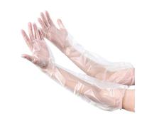 ABMISKAT 10Pcs/Set Reusable & Waterproof Protective Rubber Gloves for Household Duties, Kitchen, Dishwashing, Hipifans Long Sleeve Cleaning Gloves, Gardening - 23.6 Inch