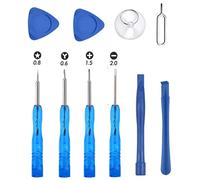 ABMRO Kit de réparation avec 10 outils d'ouverture P2 Pentalobe + Cross + fente + tournevis tri-point Y000 compatible avec iPhone 11 Pro X XS XR 8 Plus 7 6S 6 SE 5S Apple Watch