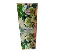 ABN Fashion Darshan Lot de 6 bâtons d'encens Parfum naturel Rose blanche