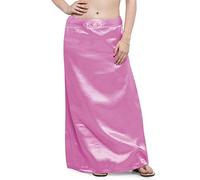 ABN Fashion Jupon sari réglable en satin de soie avec doublure pour femme, rose bébé, taille unique