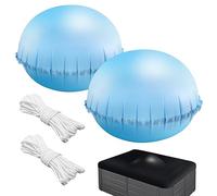Abnaok Lot de 2 Coussins de Piscine Ronds XXL, 120 x 120 cm, avec 2 Cordes de 15 m, Confort et durabilité,Coussin de Piscine,Coussin Gonflable pour hivernage de Piscine.