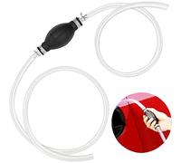 Abnaok Pompe Siphon pour Transfert D'essence avec 8 mm Poire D'amorcage Carburant Pompe, Universelle Pompe à Essence de Carburant de Tuyau d'Aspiration Siphon de Pompe à Eau… (blanc)