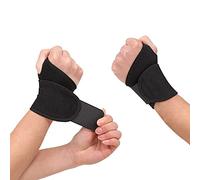 Abnii Attelle Bandage Poignet 1 Paire, Noir Poignet Musculation de Force Support Bandage élastique