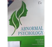 Abnormal Psychology By James N Butcher (S)