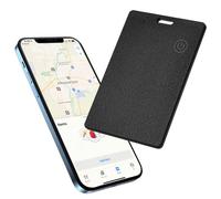 ABOHU Air tag Traceur, Rechargeable Wallet Tracker Card Compatible avec Apple Localiser Application (iOS Seulement), Étanche IPX5, Bluetooth Localisateur d'articles pour Valise Clés Bagages Sacs