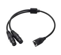 Aboiled 1 adaptateur double XLR femelle à 3 broches vers RJ45 RJ45 vers câble double XLR pour contrôleur de la série de contrôleurs et studio d'enregistrement - Pièces de rechange