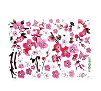 Aboiled Autocollant mural - Amovible Fleurs de Cerisier Branche Sticker Mural Mural - DIY Chambre à Coucher Autocollant Mural