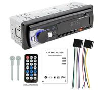 Aboiled Autoradio de Voiture Lecteur Stéréo Numérique 1DIN Lecteur MP3 Bluetooth FM Audio Stéréo Musique avec Entrée AUX en Façade