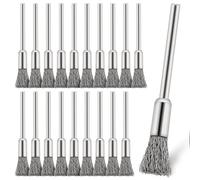 Aboiled Brosse-goupille pour les extrémités propres, embout de fil, brosse en fil d'acier, foret pour enlever la rouille, la peinture, le polissage, accessoires pour outils rotatifs