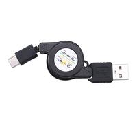 Aboiled Câble rétractable USB type C USB 3.1 - Câble de chargeur de type C USB-C - Noir