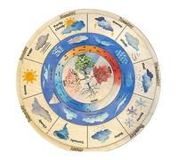 Aboiled Calendrier météo, calendrier, roue météo, carte météo bilingue, français bilingue, jouet éducatif pour apprendre la météo