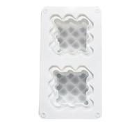 Aboiled Candle Mold Moule à bougie carré en silicone pour la Saint-Valentin Forme de bougie en forme de cœur 2 cavités Bulles de cœur Moule à bulles 3D pour savon, résine, bricolage