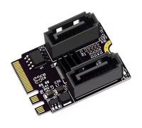 Aboiled Carte d'extension M2 vers SATA3.0 Key A+E WiFi M.2 vers disque dur JMB582 sans lecteur