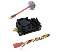 Aboiled Émetteur Vidéo sans Fil Long Range 5,8 GHz 2W FPV VTX 2000 MW 48CH pour Drones à Voilure Fixe, Portée de Plus de 20 Km