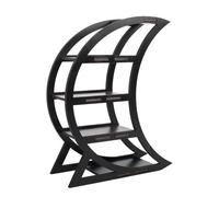 Aboiled Étagère de présentation en cristal, support en cristal pour pierres et huiles essentielles, étagères décoratives noires pour la table,