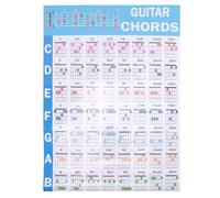 Aboiled Guitare Acoustique Exercice Accords Table, Diagramme Guitares Accords Doigté Diagramme Leçons Musique pour les débutants de guitare, L