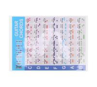 Aboiled Guitare Acoustique Exercice Accords Tables de Conducteurs Diagramme Guitares Accord Doigté Graphique Leçons Musique pour les débutants de guitare, S