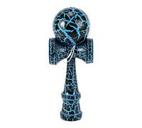 Aboiled Jouet extérieur Kendama - Jouet pour enfants et adultes - Ballon extérieur - Sports - Hêtre - Design coloré - Noir et bleu