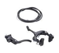 Aboiled Kit de frein arrière Fixie pour vélo de route croiseur Kit de frein de vélo Kit de frein à traction latérale pour la plupart des vélos Fixie Noir