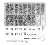 Aboiled Kit d'outils de réparation de lunettes - 1000 pièces - Vis et écrous - Avec mini vis et pinces