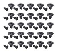 Aboiled Lot de 25 rivets de porte en plastique - 8 mm - Trou noir