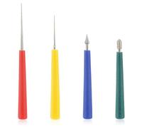 Aboiled Lot de 4 alésoirs à perles avec pointe diamantée - Pour la fabrication de - Agrandisseur de trou de perles - Élimine les bavures