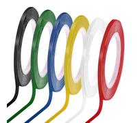 Aboiled Lot de 6 rouleaux de ruban adhésif pour tableau blanc 1/8, lignes fines pour tableau blanc, bandes aiguilletées, ruban adhésif effaçable à sec, ruban isolant 108 pieds par rouleau