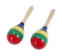 Aboiled Maracas Lot de 2 hochets de percussion à la main pour enfants et adultes, durable, 20 x 6 cm