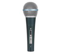 Aboiled Microphone dynamique en métal - Microphone filaire pour karaoké, chant, mariage, DJ, discours, bleu foncé, 6,5 mm, grand