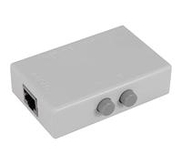 Aboiled Mini commutateur réseau Ethernet 2 ports RJ45 RJ 45 Commutateur réseau Ethernet Double port 2 voies Communication manuelle Adaptateur HUB