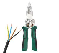 Aboiled Outil de Coupe-Fil 10 en 1 Pince à Dénuder Les Câbles Électriques Testeur de Tension Ciseaux avec Fonction de Mesure de L'Électricité