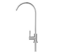 Aboiled Robinet d'évier de cuisine 1/4 robinet chromé à osmose inverse filtre à eau potable robinet rotatif raccord rapide