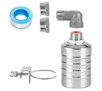 Aboiled Robinet flotteur d'eau 1/2 à 3/4, vanne flottante en acier inoxydable, régulateur de niveau d'eau entièrement automatique, durable, facile à utiliser