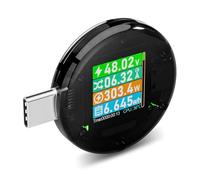Aboiled Testeur de puissance USB C, multimètre USB, détecteur de tension, ampère-volt, testeur numérique pour chargeurs, câbles de banque d'alimentation