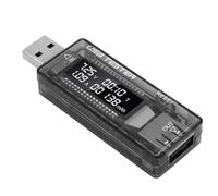 Aboiled Testeur USB, courant, tension, chargeur, capacité, testeur, voltmètre, affichage, USB, courant, tension, carte de test, adaptateur, installation facile