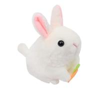 Aboiled Une peluche à remonter avec queue remontante pour lapin, mouvement d'horloge, avec queue remuante, jouet interactif rotatif, peluche rembourrée, durable, facile à utiliser