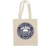 Abolish The Federal Reserve System United States Eagle Sac fourre-tout en coton naturel Blanc