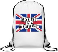 Abolish The Monarchy Sac de gym avec cordon de serrage Motif drapeau du Royaume-Uni Blanc