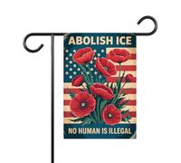Abolissons la glace ! Aucun être humain n'est illégal ! Drapeau de jardin - Droits - Panneau de jardin - Stop aux expulsions - Social