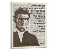 Abolitionist John Brown Quote, Black History Educational Poster, Inspirational Wall Art for School, Study Room, and Library Decor(Framed,12x18inch(30x45cm))