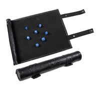 Abonda Plateau à dés, plateau à dés 2 en 1 et tapis de dés, tapis de dés DND en cuir PU avec fermeture éclair pour tous les jeux de rôle et D&D
