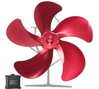 Abonda ventilateur silencieuse à 5 lames pour poêle à bois, ventilateur alimenté par la chaleur, fonctionnement silencieux pour poêle à bois/bûcher/cheminée (lames uniquement)