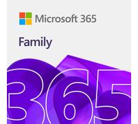 Abonnement Microsoft Microsoft 365 Family 1 an Jusqu'à 6 utilisateurs PC & Mac Téléchargement Violet/Blanc/Gris