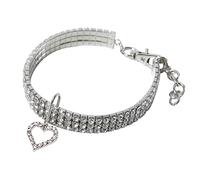 ABOOFAN 1 Collier Tendance en Cristal à Motif de Cœur pour Animal de Compagnie Mignon pour Chaton Et Chiot Ceinture Réglable pour Décoration d'animaux de Compagnie Breloque Unique pour Fête Familiale
