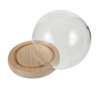 ABOOFAN 1 Ensemble De Sphères en Verre : Globe À Vue Complète pour La Et La Protection des Fleurs - en Verre avec Base en pour Bureau