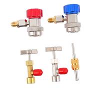 ABOOFAN 1 ensemble Kit de Recharge de Climatisation Automobile avec Outils de Démonte Valves et Adaptateurs à Auto Scellement Accessoires Réfrigérants Complète